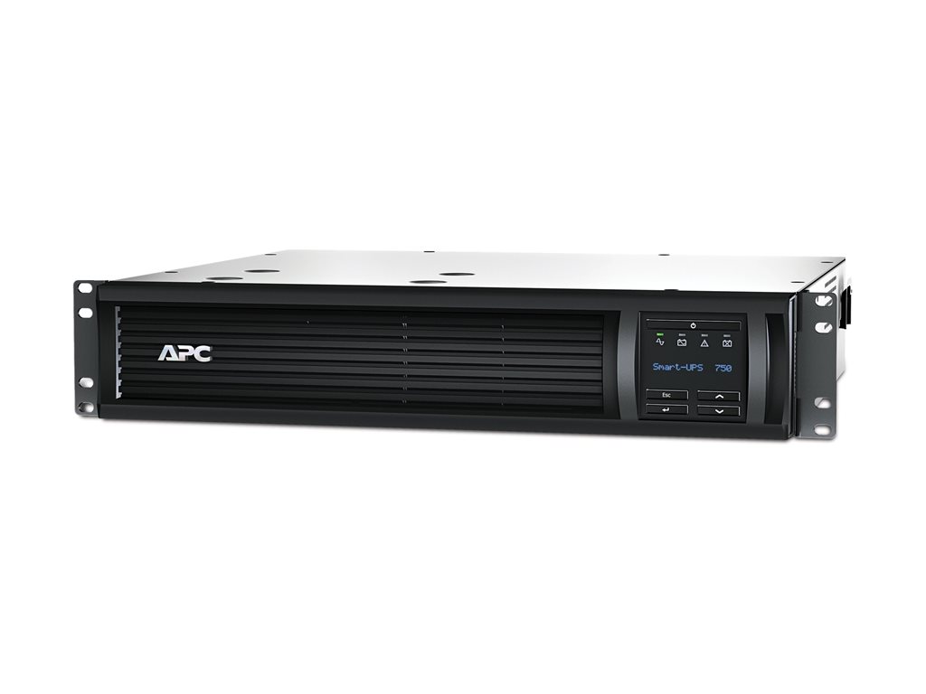 APC Smart-UPS 750VA LCD RM - USV (Rack - einbaufähig) - Wechselstrom 230 V - 500 watt - 750 VA - Ethernet, RS-232, USB - Ausgangsanschlüsse: 4 - 2U - Schwarz - für P / N: AR3103SP, AR3106SP, AR4024SP, AR4024SPX429, AR4024SPX431, AR4024SPX432, NBWL0356A