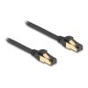 Delock - Patch-Kabel - RJ-45 (M) zu RJ-45 (M) - 50 cm - S / FTP - Schwarz