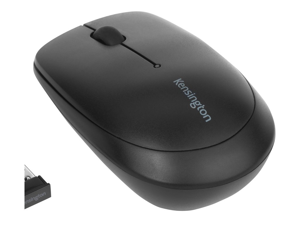 Kensington Pro Fit Mobile - Maus - rechts- und linkshändig - Laser - 2 Tasten - kabellos - 2.4 GHz - kabelloser Empfänger (USB) - Schwarz