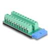 Delock USB Pfostenbuchse zu Terminalblock Adapter 20 Pin