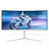 Philips Evnia 5000 34M2C5501A - LED-Monitor - Gaming - gebogen - 86.36 cm (34") - 3440 x 1400 WQHD @ 180 Hz - Fast VA - 300 cd / m² - 4000:1 - DisplayHDR 400 - 0.5 ms - 2xHDMI, DisplayPort - Lautsprecher - weiß