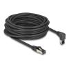 Delock RJ45 Netzwerkkabel Cat.8.1 S / FTP 90 grad oben gewinkelt / gerade 10 m schwarz