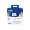 Brother DK44205 - Entfernbarer Klebstoff - weiß - Rolle (6,2 cm x 30,5 m) 1 Rolle(n) Etiketten - für Brother QL-1050, 1060, 500, 550, 560, 570, 580, 650, 700, 710, 720