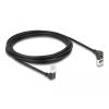 Delock - Netzwerkkabel - RJ-45 (M) nach oben angewinkelt zu RJ-45 (M) nach unten abgewinkelt - 3 m - 4.5 mm - S / FTP - CAT 6a - geschirmt, halogenfrei - Schwarz
