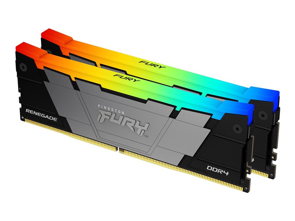 Kingston FURY Renegade RGB - DDR4 - Kit - 16 GB: 2 x 8 GB - DIMM 288-PIN - 4000 MT / s / PC4-32000 - CL19 - 1.2 V - ungepuffert - non-ECC - Schwarz