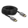 Delock Aktives Optisches - DisplayPort-Kabel - DisplayPort (M) zu DisplayPort (M) - DisplayPort 2.1 - 20 m - 8K60Hz (7680 x 4320) Unterstützung, bis zu 40 Gbps Datenübertragungsrate - Schwarz
