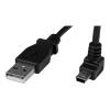 StarTech.com 1m USB auf Mini USB Anschlusskabel 90° gewinkelt - USB A zu Mini B Kabel - 1 x USB A (St), 1 x USB Mini B (St) - Schwarz - USB-Kabel - USB (M) zu Mini-USB, Typ B (M) - 1 m - 90°-Stecker - Schwarz