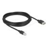 Delock - USB-Kabel - USB Typ B (M) zu USB (W) umkehrbar - USB 2.0 - 5 m - einfache USB - Schwarz