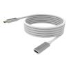 2 m USB C Verlängerungskabel - USB 3.2 Gen 1 5 Gbps - unterstützt 3 A Ladestrom - USB C 3.2 (m) zu USB C 3.2 (f) - Außendurchmesser 4,5 mm - 22+30 AWG - weiß