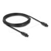Delock - Digitales Audio-Kabel (optisch) - TOSLINK männlich zu TOSLINK männlich - 3 m - Glasfaser - Schwarz