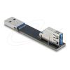 Adapter Buchse zu Stecker gedreht 90° unten, USB 10 Gbps Typ-A, Anschluss, Büro PC-Zubehör