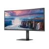 AOC Value-line CU34V5C / BK - V5 series - LED-Monitor - gebogen - 86.4 cm (34") - 3440 x 1440 WQHD @ 100 Hz - VA - 300 cd / m² - 3000:1 - 4 ms - HDMI, DisplayPort, USB-C - Lautsprecher - mattschwarz