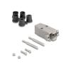 Delock D-Sub Kunststoffgehäuse für 9 Pin Stecker / Buchse mit Gummidichtungen