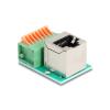 Delock RJ45 Buchse 90 grad gewinkelt zu Terminalblock mit Drucktaster Cat.5e