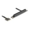 Delock Adapter Mini PCIe Stecker zu PCIe 3.0 x16 Slot 90 grad gewinkelt mit Kabel 20 cm