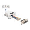 Delock Assembly Kit - Serieller Adapter - 15 pin D-Sub (DB-15) (W) schraubbar zu RJ-12 (6-polig) (W) - einzeln zuweisbare serielle Schnittstelle - weiß