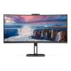 AOC Value-line CU34V5CW / BK - V5 series - LED-Monitor - gebogen - 86.4 cm (34") - 3440 x 1440 WQHD @ 100 Hz - VA - 300 cd / m² - 3000:1 - 4 ms - HDMI, DisplayPort, USB-C - Lautsprecher - Schwarz