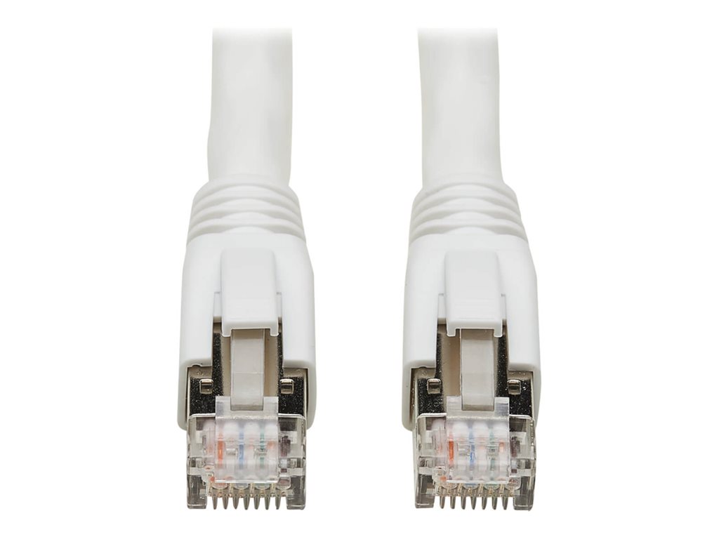 Eaton Tripp Lite Series Cat8 25G / 40G Certified Snagless Shielded S / FTP Ethernet Cable (RJ45 M / M), PoE, White, 10 ft. (3.05 m) - Patch-Kabel - RJ-45 (M) zu RJ-45 (M) - 3.048 m - S / FTP - CAT 8 - ohne Haken, robust - weiß