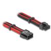 Delock - Spannungsversorgungs-Verlängerungskabel - 8-poliges EPS12V (M) zu 8-poliger PCIe Power (6+2) (W) - 3.3 / 5 / 12 V - 30 cm - Rot / Schwarz