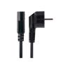 StarTech.com 1 m C13 Stromkabel, EU Schuko auf C13, 10A 250V, Netzkabel - Stromkabel - power CEE 7 / 7 (S) gewinkelt zu power IEC 60320 C13 - Wechselstrom 250 V - 10 A - 1 m - geformt - Schwarz