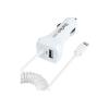 StarTech.com Zigarettenanzünder USB Ladegerät mit Lightning Spiralkabel - Auto-Netzteil - 12 Watt - 4.2 A - 2 Ausgabeanschlussstellen (USB, Lightning) - weiß