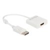 Delock Adapter DisplayPort 1.2 Stecker zu HDMI Buchse 4K Aktiv weiß