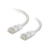 Kabel / 0,5 m Mlded / Btd wht CAT5E PVC UTP PA