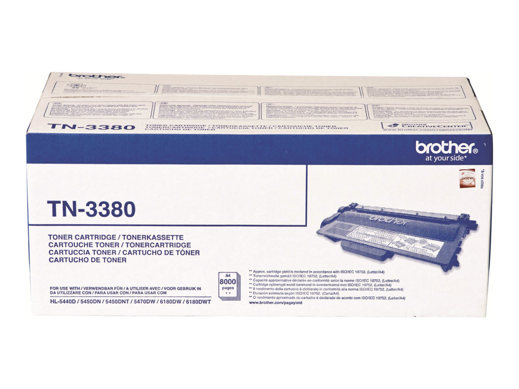 Brother TN3380 - Schwarz - original - Tonerpatrone - für Brother DCP-8110, 8150, 8155, 8250, HL-5440, 5450, 5470, 6180, MFC-8510, 8520, 8710, 8950