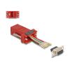 Delock - Serieller Adapter - DB-9 (W) schraubbar zu RJ-45 (8 Polig) (W) - individuell zuweisbare serielle Schnittstelle - Rot