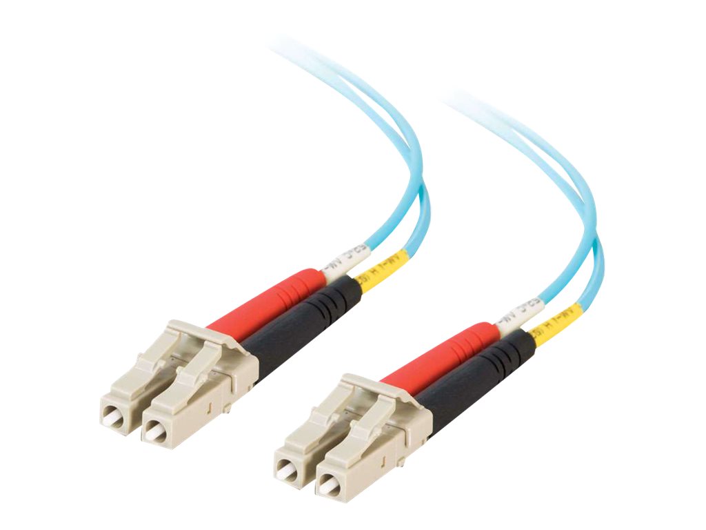 C2G LC-LC 10Gb 50 / 125 OM3 Duplex Multimode PVC Fiber Optic Cable (LSZH) - Netzwerkkabel - LC Multi-Mode (M) zu LC Multi-Mode (M) - 30 m - 30 m - Glasfaser - Duplex - 50 / 125 Mikrometer - OM3 - halogenfrei - Aquamarin