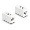 Delock Adapter RJ45 Buchse zu RJ45 Buchse Cat.6A UTP weiß