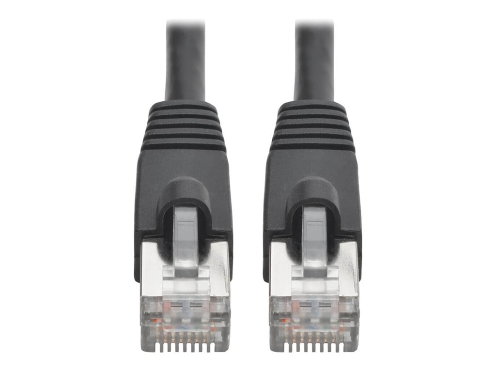Eaton Tripp Lite Series Cat6a 10G Snagless Shielded STP Ethernet Cable (RJ45 M / M), PoE, Black, 10 ft. (3.05 m) - Patch-Kabel - RJ-45 (M) zu RJ-45 (M) - 3.05 m - STP - CAT 6a - IEEE 802.3af - geformt, ohne Haken, verseilt - Schwarz