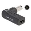 Delock - Netzteil - USB-C (W) zu Gleichstromstecker 7,4 x 5 mm (M) - 19.5 V - 3 A - gewinkelt - Schwarz
