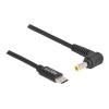 Delock - Stromkabel - USB-C (M) zu Gleischstromstecker 5,5 x 3,0 mm (M) - 20 V - 3 A - 1.5 m - Schwarz
