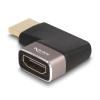 Delock HDMI Adapter Stecker zu Buchse 90 grad rechts gewinkelt 8K 60 Hz grau Metall
