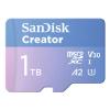 SanDisk Creator - Flash-Speicherkarte (microSDXC-an-SD-Adapter inbegriffen) - 1 TB - A2 / Video Class V30 / UHS-I U3 - microSDXC UHS-I