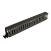 Eaton Tripp Lite Series Rack Enclosure Horizontal Cable Manager (finger duct) 1URM - Rack Kabelmanagement-Kabelkanal mit Abdeckung - Schwarz - 1U - 48.3 cm (19")