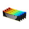 Kingston FURY Renegade RGB - DDR4 - Kit - 32 GB: 4 x 8 GB - DIMM 288-PIN - 1800 MHz / PC4-28800 - CL16 - 1.35 V - ungepuffert - non-ECC - Schwarz