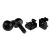M5 Screws+Cage Nuts - 100 Pack Black