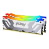 Kingston FURY Renegade RGB - DDR5 - Kit - 48 GB: 2 x 24 GB - DIMM 288-PIN - 4200 MT / s / PC5-67200 - CL40 - 1.45 V - ungepuffert - on-die ECC - Weiß & Silber