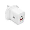 HyperJuice - Netzteil - 3.1 A - PD - 2 Ausgabeanschlussstellen (USB, 24 pin USB-C) - weiß - Großbritannien