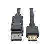Eaton Tripp Lite Series DisplayPort 1.2 to HDMI Active Adapter Cable (M / M), 4K 60 Hz, Gripping HDMI Plug, HDCP 2.2, 10 ft. (3.1 m) - Adapterkabel - DisplayPort männlich zu HDMI männlich - 3.05 m - Schwarz - aktiv, 4K Unterstützung