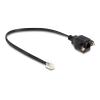Delock Kabel RJ10 Stecker zu RJ10 Buchse zum Einbau 30 cm schwarz