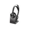 Poly Voyager Focus 2-M - Headset - On-Ear - Bluetooth - kabellos, kabelgebunden - Adapter USB-A via Bluetooth - Schwarz - Zertifiziert für Microsoft Teams - Replaces Poly SKU 213727-02