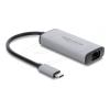 Delock - USB-Adapter - USB-C (M) zu RJ-45 (W) - 10 Gigabit Ethernet - Anthrazit