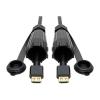 Tripp Lite HDMI Cable High-Speed 2 IP68 Connectors Industrial Ethernet 6ft - HDMI-Verlängerungskabel mit Ethernet - HDMI männlich Schutzkappe zu HDMI weiblich Schutzkappe - 1.8 m - Schwarz - innen / außen