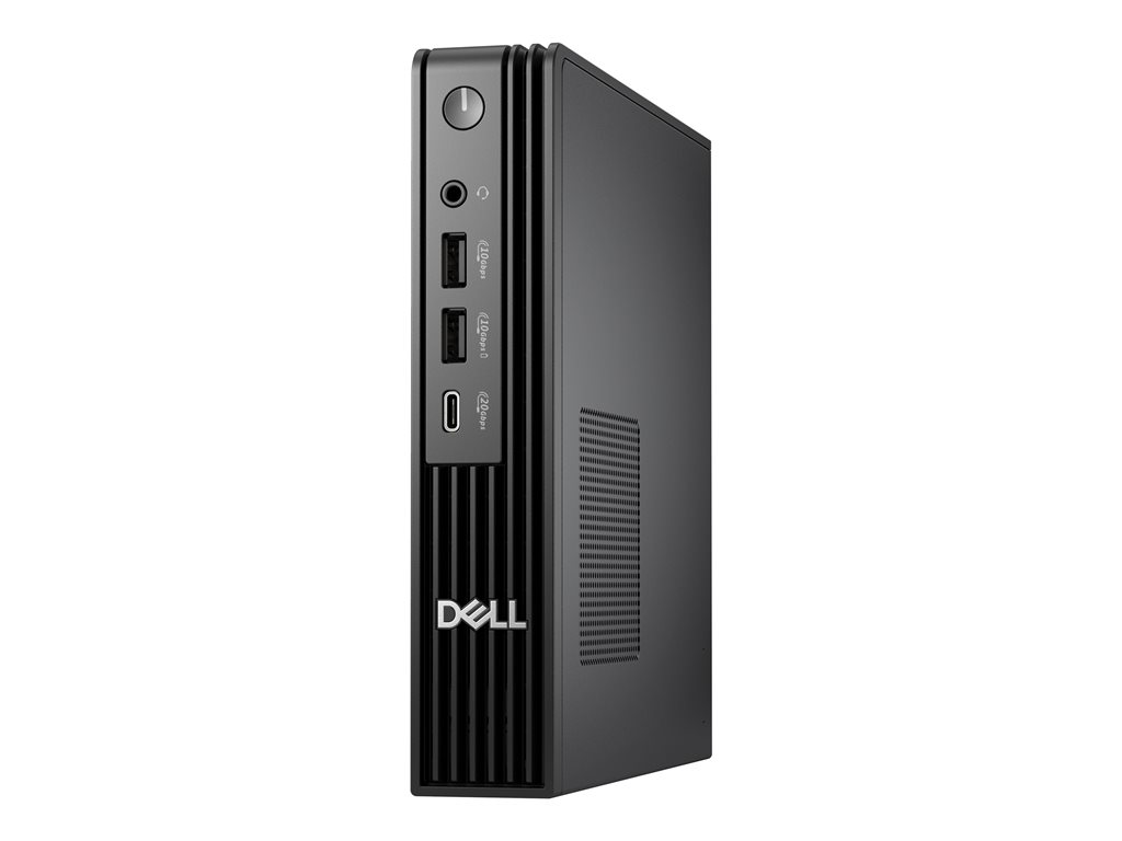 Dell Pro Micro Plus QBM1250 - Micro - Core Ultra 7 265 / 2.4 GHz - RAM 16 GB - SSD 512 GB - NVMe, TLC - Intel Graphics - 1GbE, Bluetooth, Wi-Fi 6E - WLAN: Bluetooth, 802.11a / b/g / n/ac / ax (Wi-Fi 6E) - Win 11 Pro - Monitor: keiner - Schwarz - BTS - mit