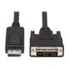 Eaton Tripp Lite Series Safe-IT DisplayPort to DVI Antibacterial Adapter Cable (DP to DVI-D Single Link M / M), 1080p 60 Hz, Black, 6 ft. (1.8 m) - Adapterkabel - Single Link - DisplayPort (M) eingerastet zu DVI-D (M) Verriegelung - DisplayPort 1.1 / Dis