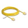 Delock RJ45 Netzwerkkabel Cat.6 UTP Ultra Slim 5 m gelb mit kurzen Steckern