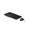 HP 685 - Tastatur-und-Maus-Set - Dual Mode, 3-Zonen-Layout, Multi-Device, 23 programmierbare Tasten, OS Auto-Detection, flacher Tastenhub - full size - kabellos - Bluetooth, 2.4 GHz - QWERTZ - Deutsch - Schwarz - Smart Buy